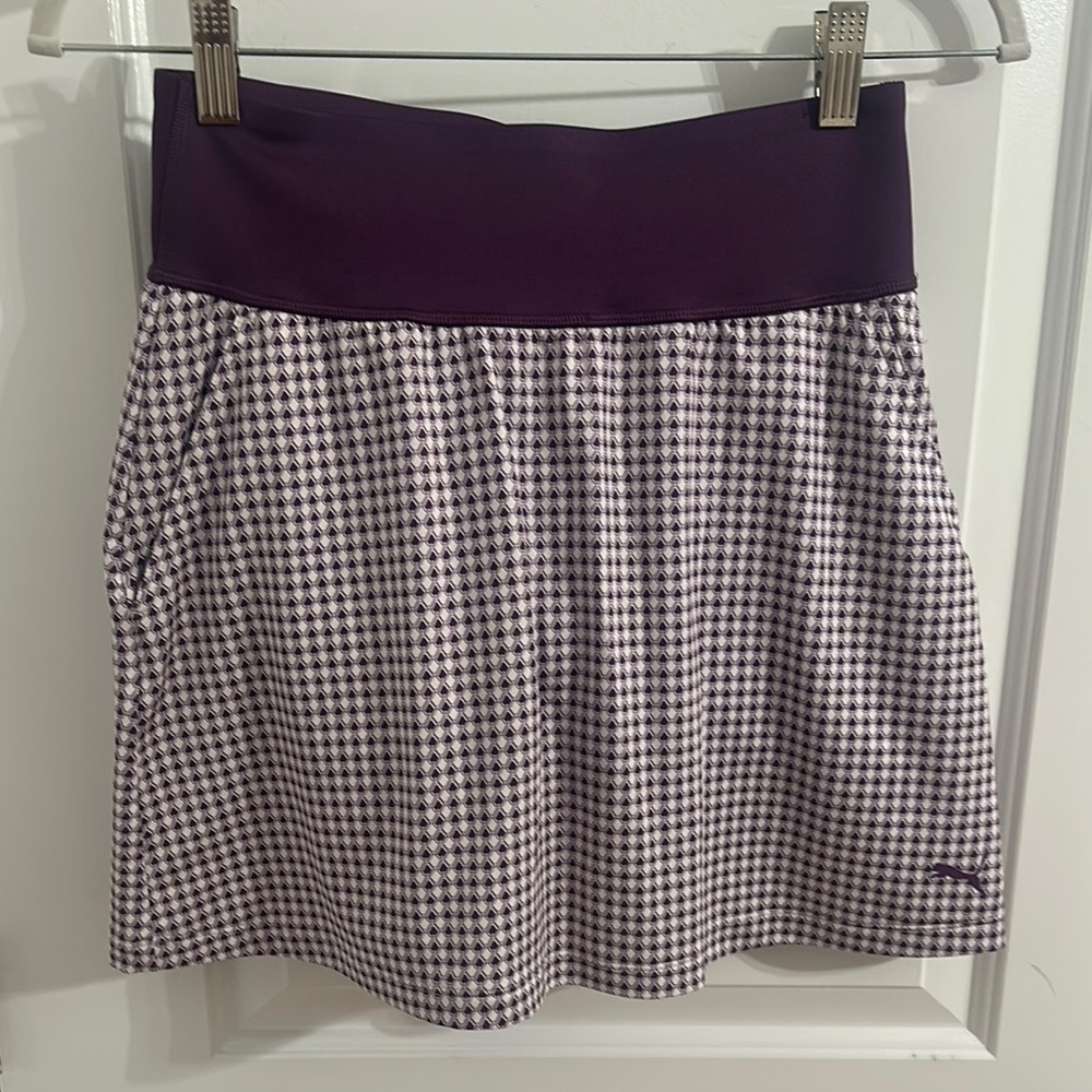 Puma Purple and White A-Line Mini Skorts